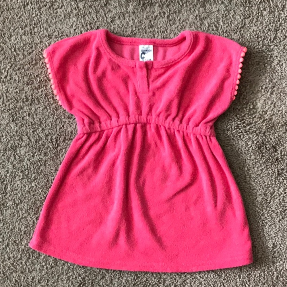 pink terry bathing suit cover